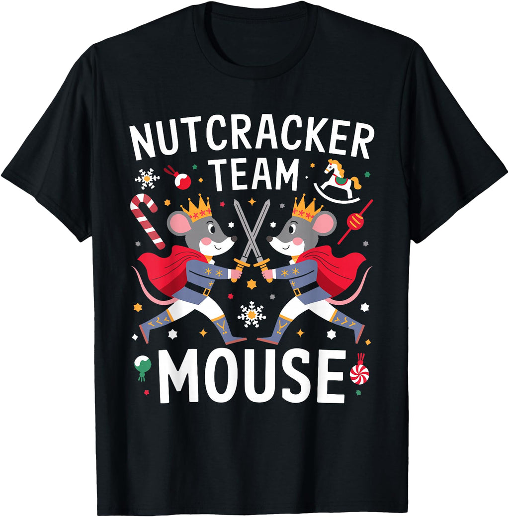 Authentic Team Mouse Nutcracker T-Shirt - Fun Novelty Design for Adults - T-Shirt, Sweatshirt, Hoodie