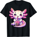 Handcrafted Axolotl Boba Tea Bubble T-Shirt - Aesthetic Graphic for Adults - T-Shirt, Sweatshirt, Hoodie