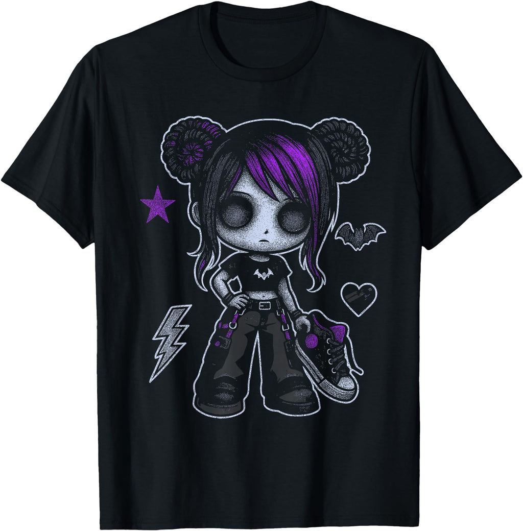 Handcrafted Emo Purple Highlights And Hoodie - Casual Everyday Wear Unisex - T-Shirt, Sweatshirt, Hoodie