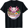 Kawaii Axolotl Ramen Noodles Japanese Hoodie - Graphic Print Unisex - T-Shirt, Sweatshirt, Hoodie