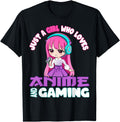 Just Who Loves Anime And Gaming Chibi T-Shirt - Graphic Print Men Women - T-Shirt, Sweatshirt, Hoodie