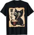Authentic Cat Ramen Noodle Japanese Hoodie - Aesthetic Graphic Unisex - T-Shirt, Sweatshirt, Hoodie