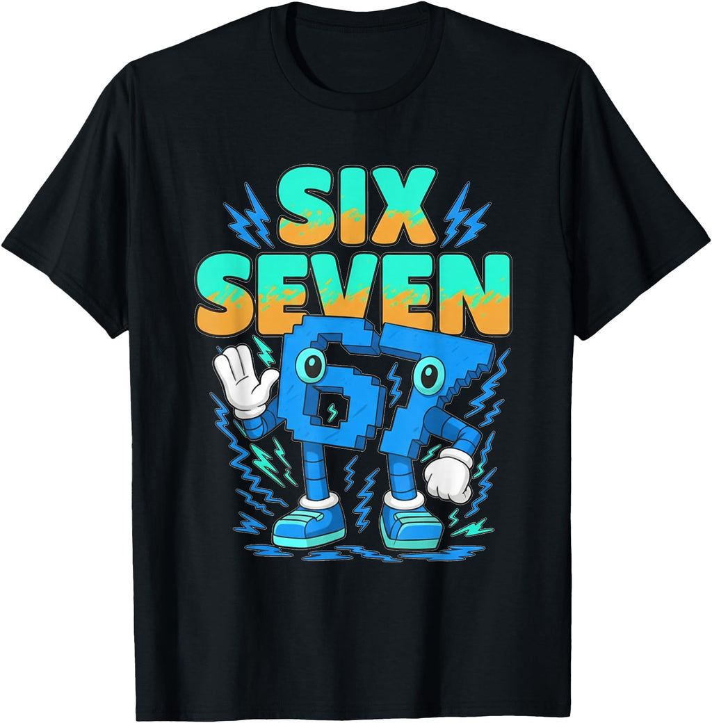 Meme 67 Six Seven 6 7 Gen Alpha Slang Hoodie - Unique Graphic Unisex - T-Shirt, Sweatshirt, Hoodie