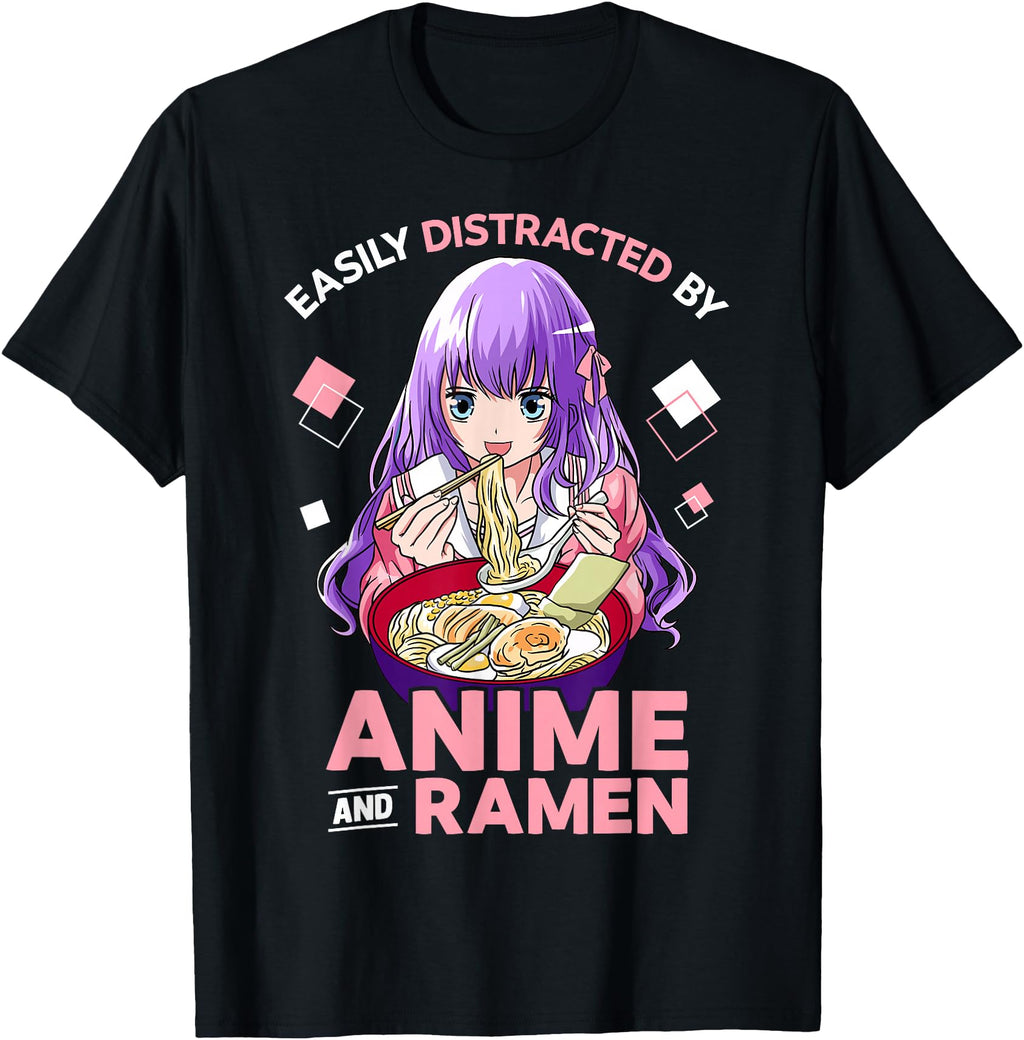 Handcrafted Easily Distracted Anime And Hoodie - Minimalist Print Unisex - T-Shirt, Sweatshirt, Hoodie