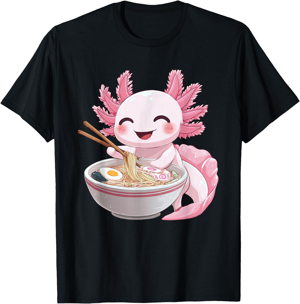 Kawaii Anime Axolotl Ramen Sweatshirt - Streetwear Style Men Women - T-Shirt, Sweatshirt, Hoodie