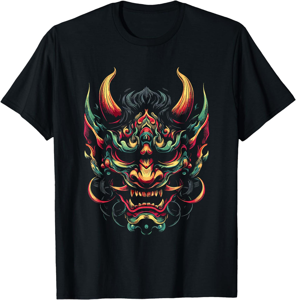 Handcrafted Hannya Mask Japanese Hoodie - Casual Everyday Wear for Adults - T-Shirt, Sweatshirt, Hoodie