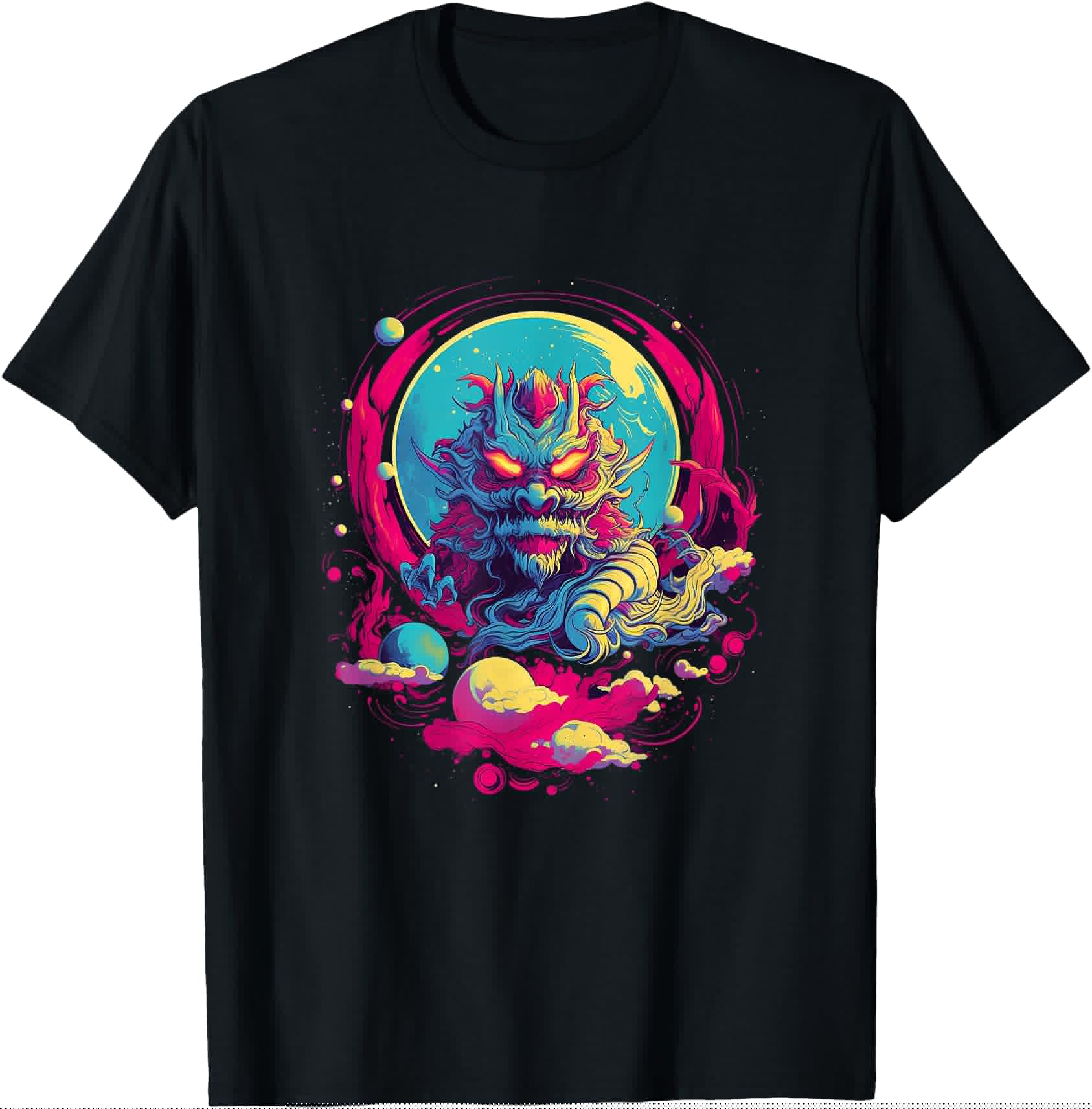 Handcrafted Chinese Japanese Dragon Hoodie - Trendy Graphic Men Women - T-Shirt, Sweatshirt, Hoodie