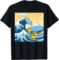 Great Wave Rubber Ducks Parody Japanese Sweatshirt - Unique Graphic Unisex - T-Shirt, Sweatshirt, Hoodie