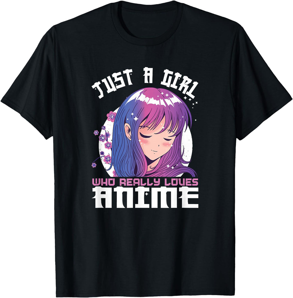 Anime Gifts Teen Just Who Loves Anime T-Shirt - Trendy Graphic for Adults - T-Shirt, Sweatshirt, Hoodie