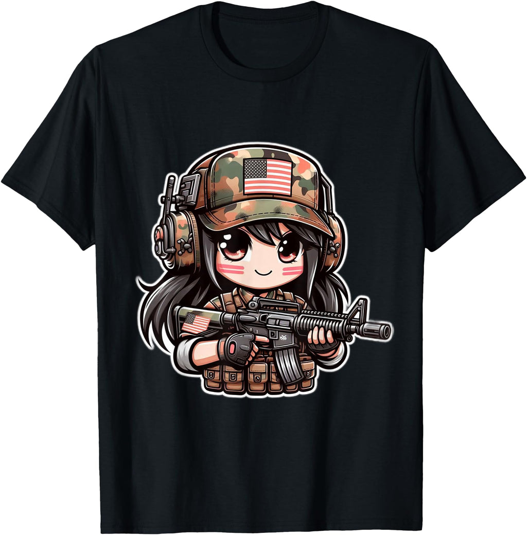 Authentic Anime Army Soldier Hoodie - Fun Novelty Design for Adults - T-Shirt, Sweatshirt, Hoodie