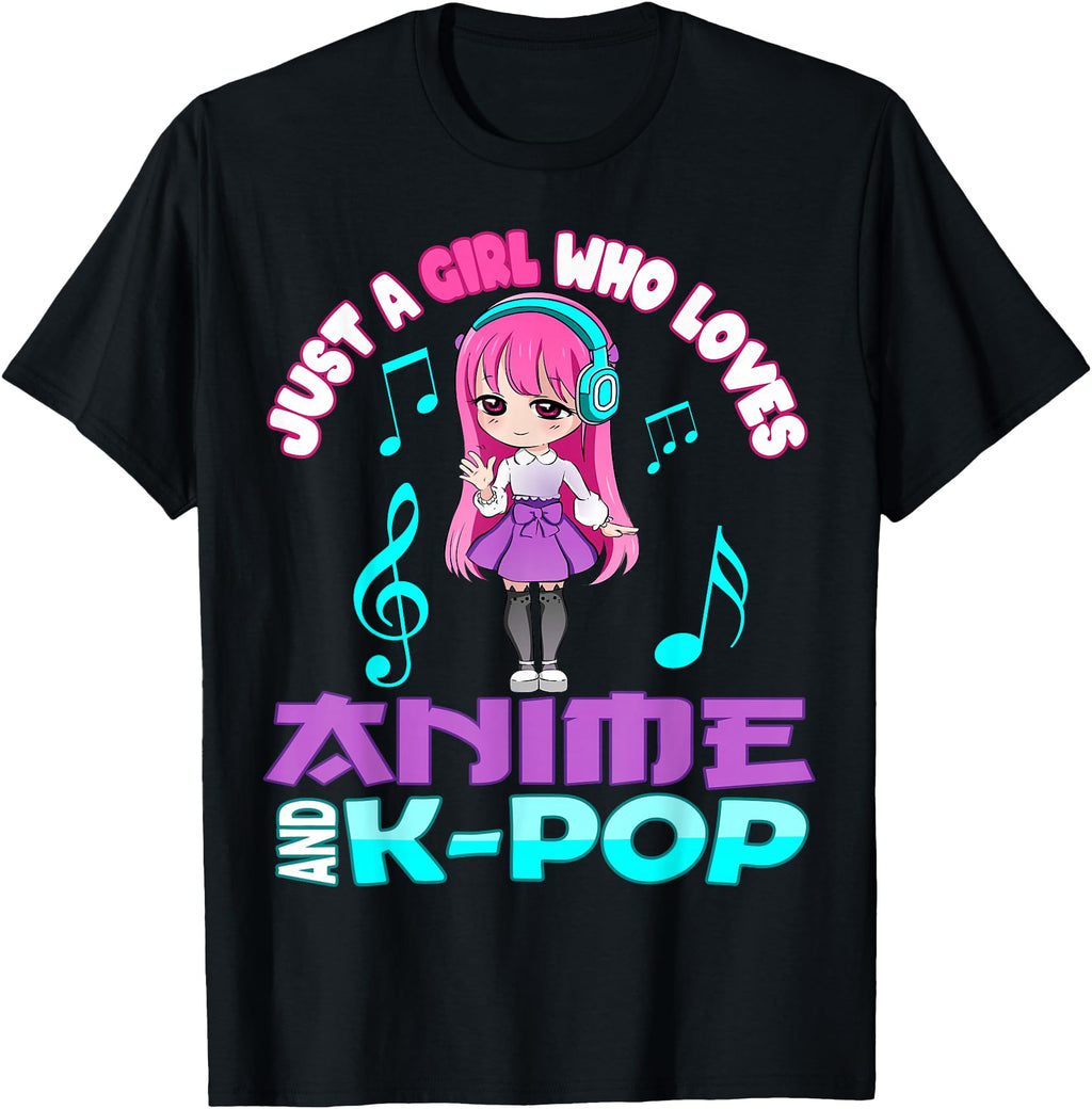 Just Who Loves Anime And K Pop Chibi Hoodie - Trendy Graphic Men Women - T-Shirt, Sweatshirt, Hoodie