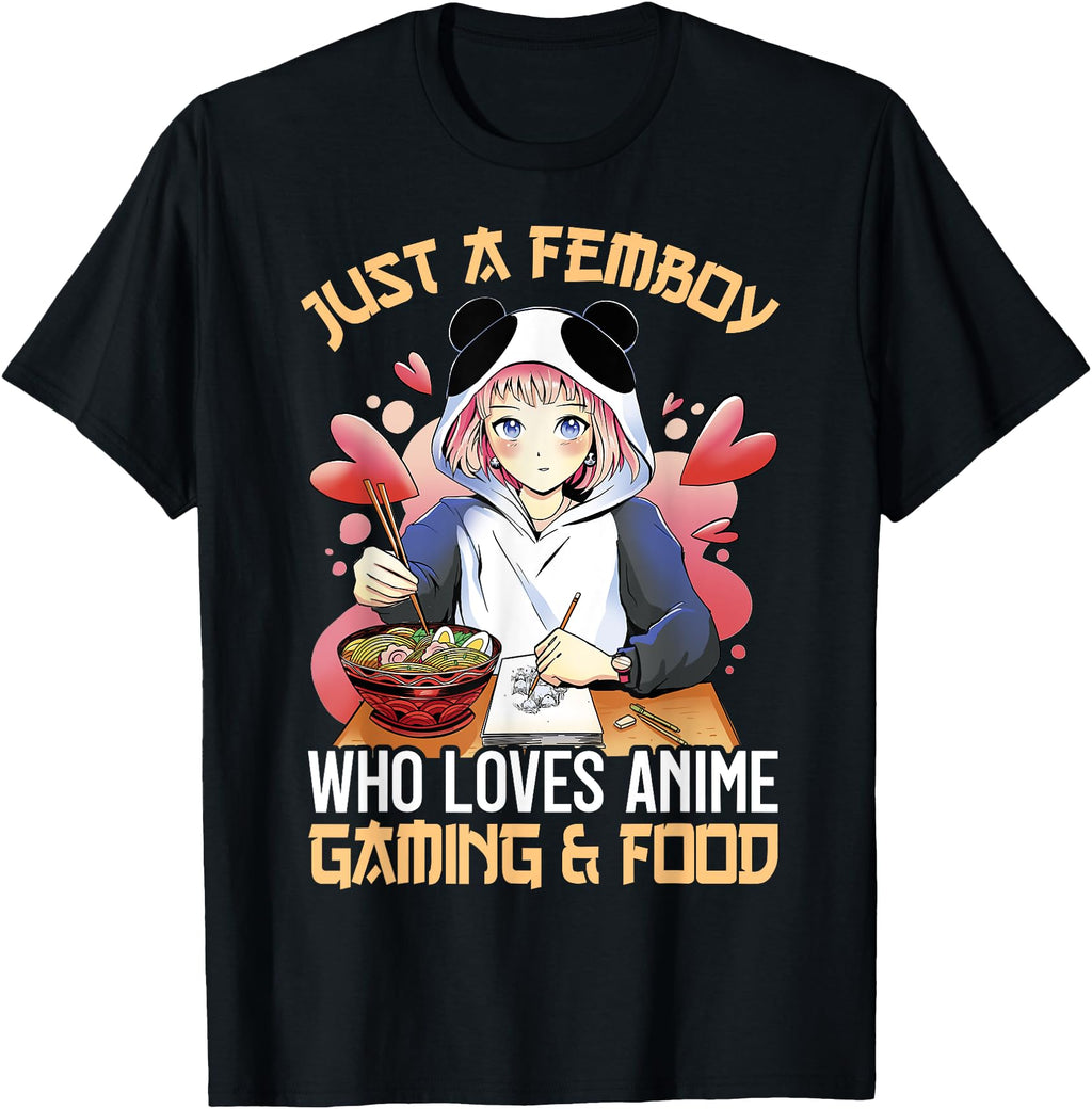 Just Femboy Who Loves Anime And Sweatshirt - Custom Art Print Men Women - T-Shirt, Sweatshirt, Hoodie
