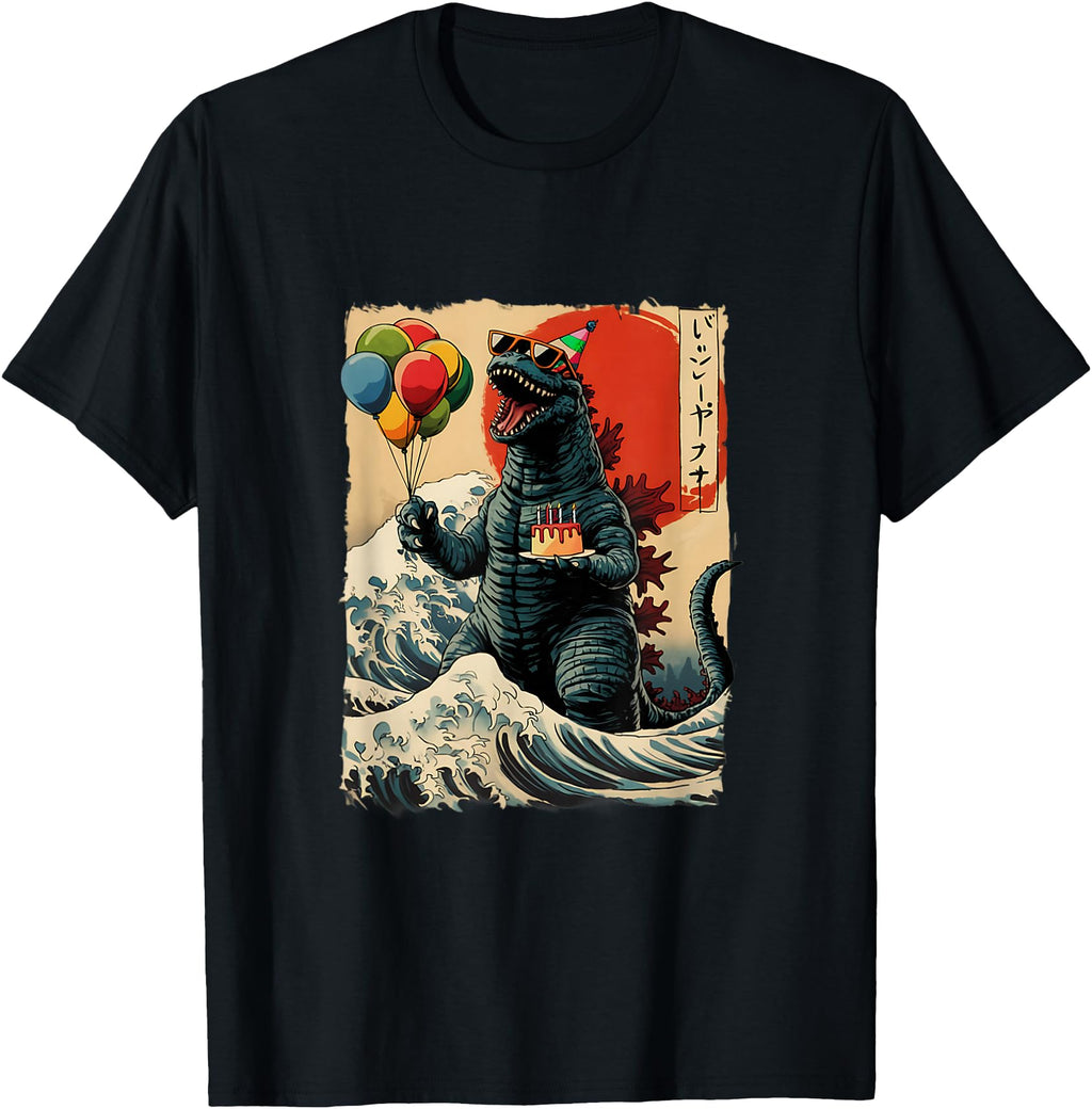 Handcrafted Kaiju Party Japan Monster Hoodie - Minimalist Print Unisex - T-Shirt, Sweatshirt, Hoodie