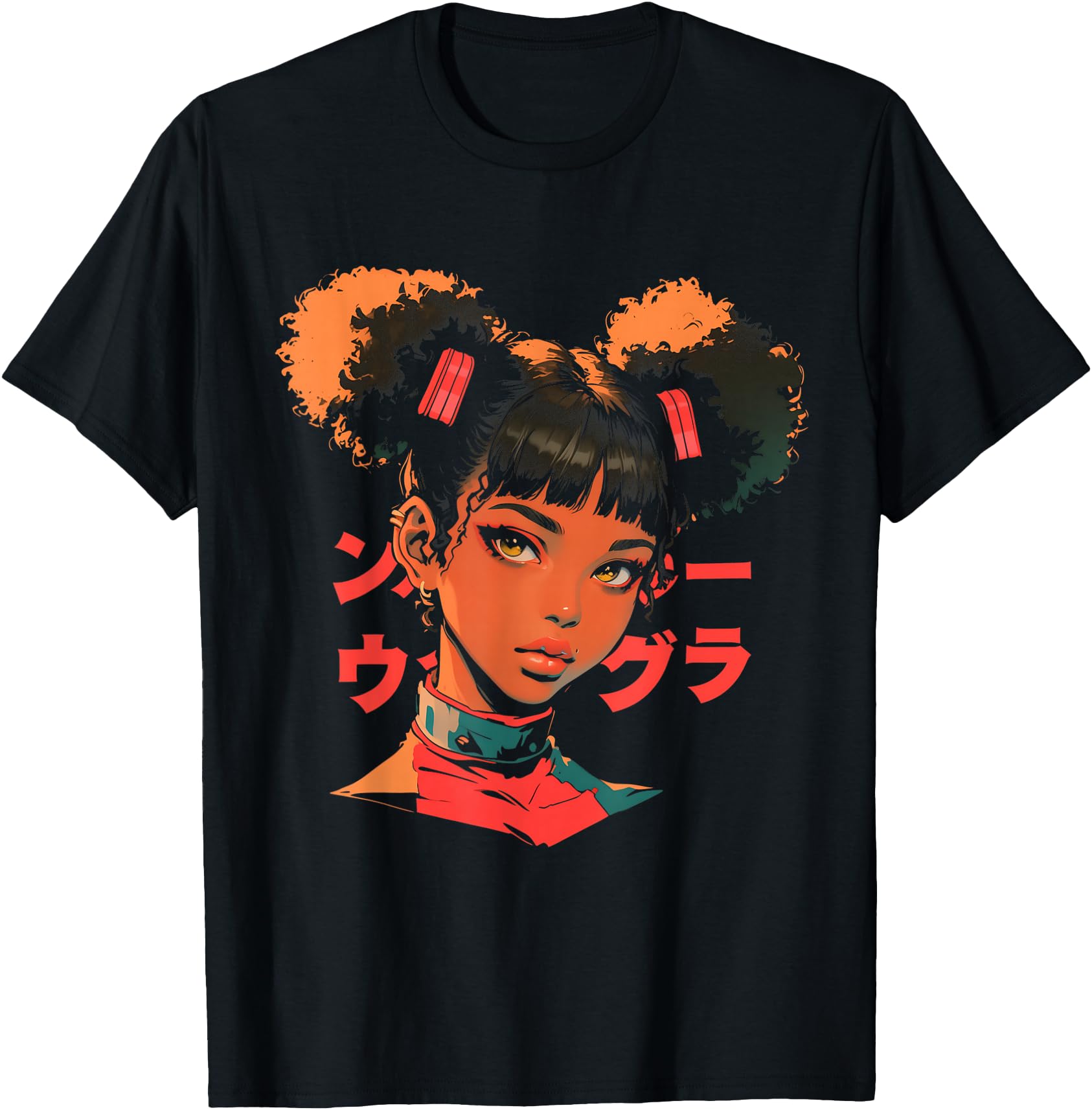 Harajuku Cyberpunk Black Anime Manga Waifu T-Shirt - Graphic Print Unisex - T-Shirt, Sweatshirt, Hoodie