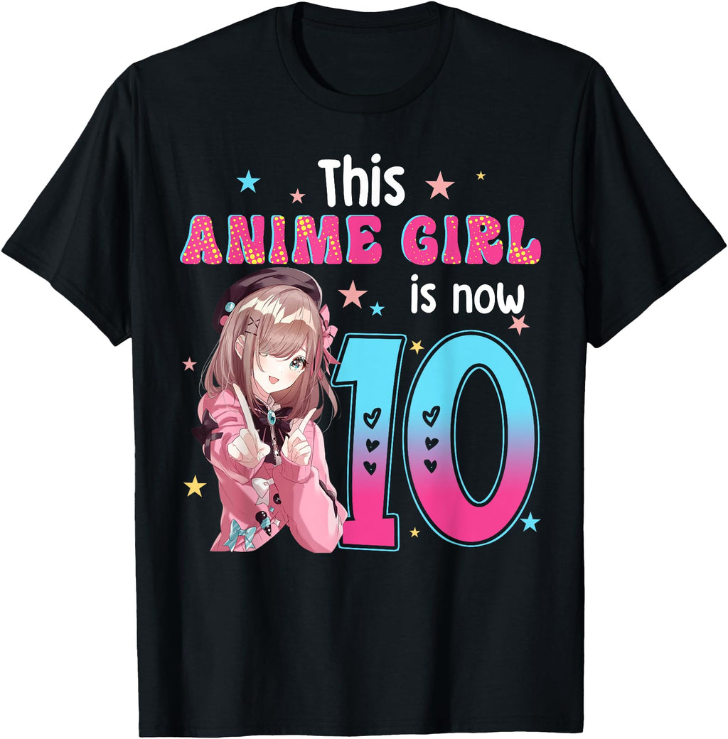 Original 10 Years Old Kawaii Gifts Anime Hoodie - Minimalist Print Unisex - T-Shirt, Sweatshirt, Hoodie