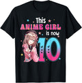 Original 10 Years Old Kawaii Gifts Anime Hoodie - Minimalist Print Unisex - T-Shirt, Sweatshirt, Hoodie
