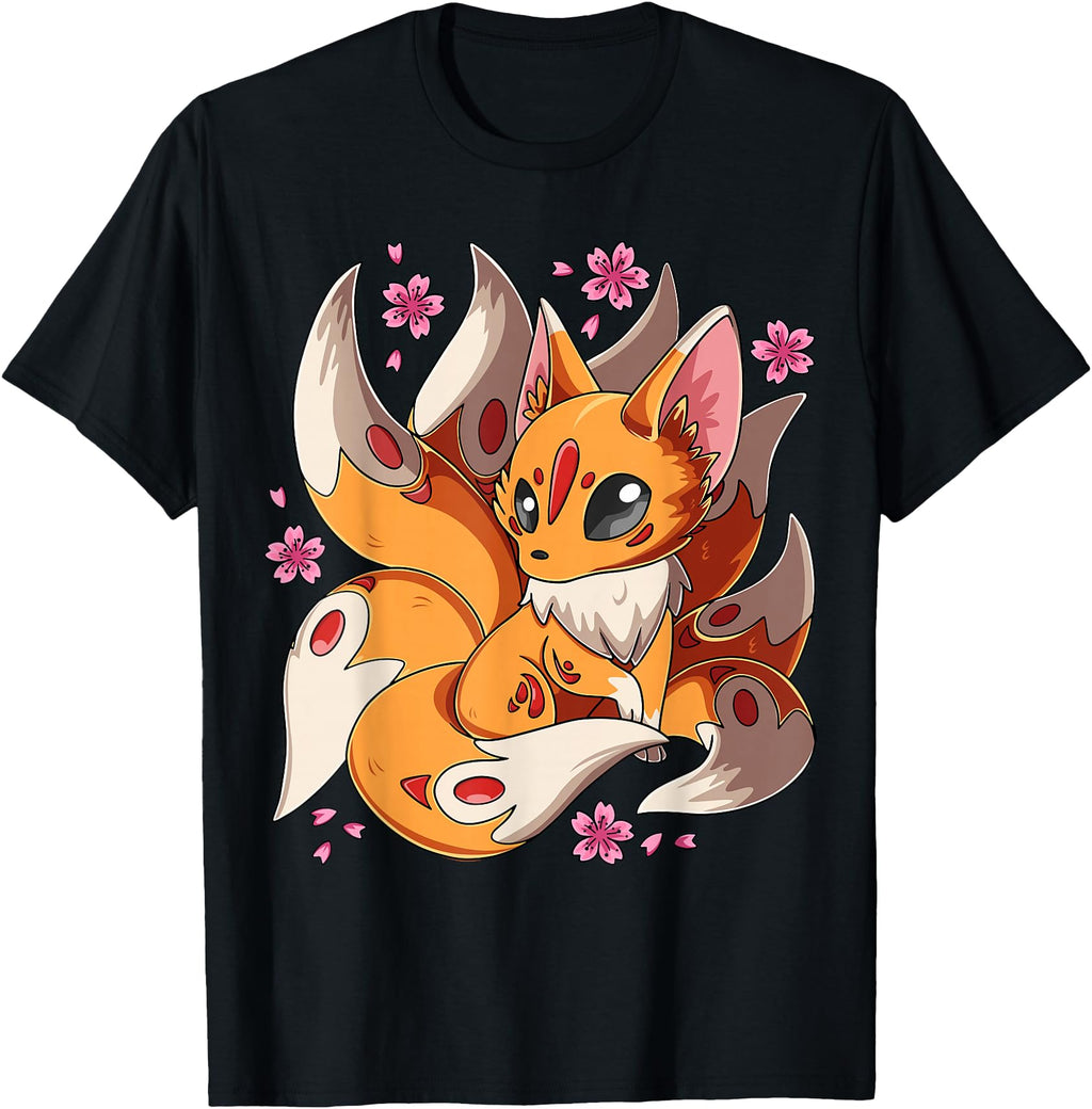 Original Kawaii Kitsune Fox Japanese Hoodie - Novelty Apparel for Adults - T-Shirt, Sweatshirt, Hoodie