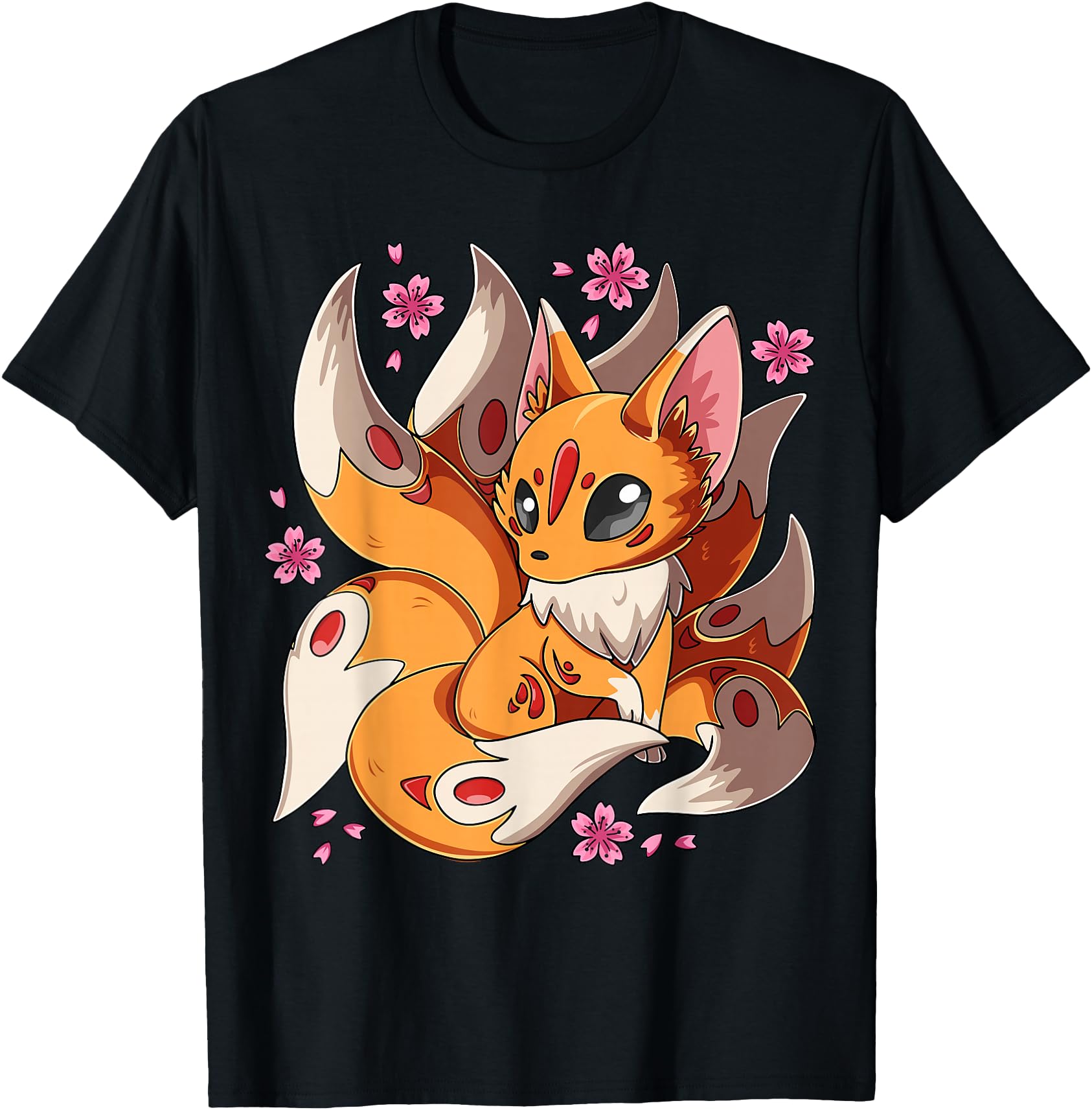 Original Kawaii Kitsune Fox Japanese Hoodie - Novelty Apparel for Adults - T-Shirt, Sweatshirt, Hoodie