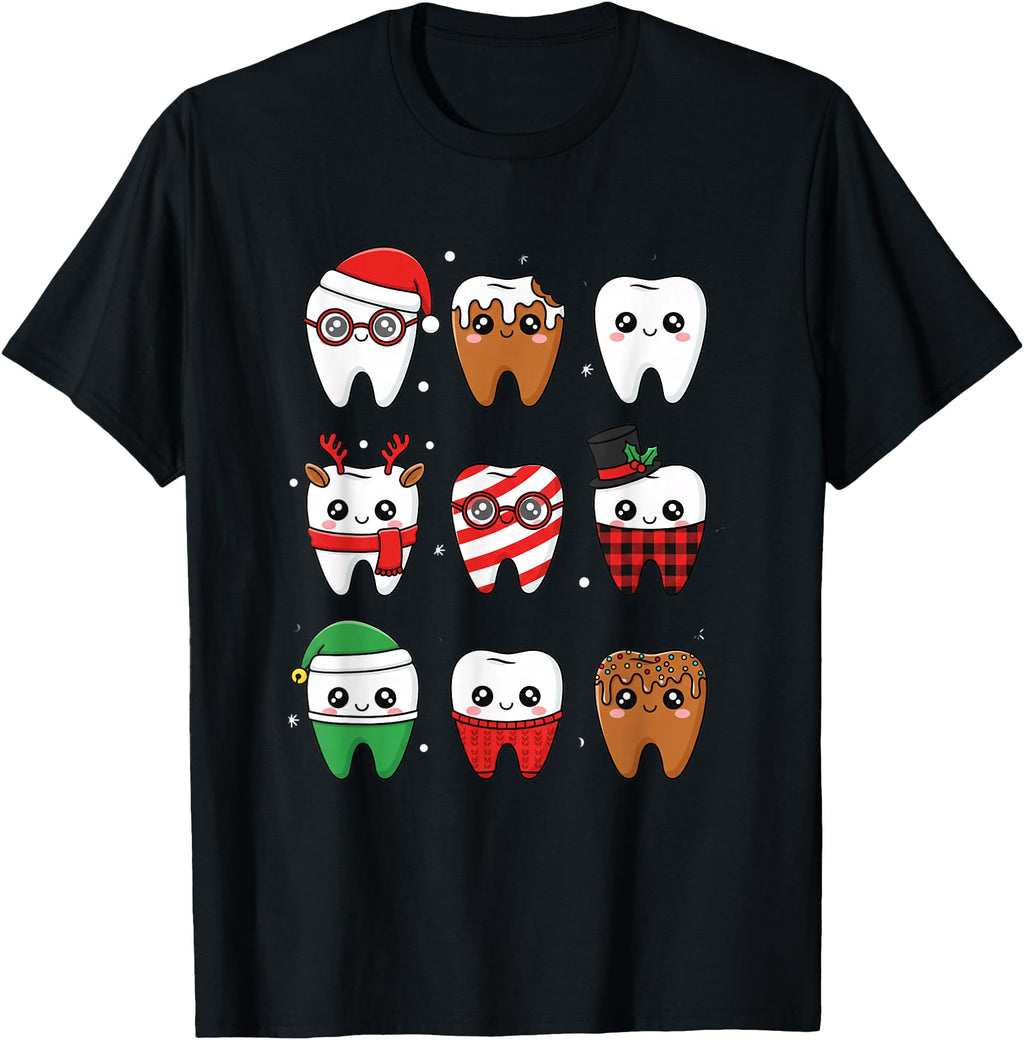 Handcrafted Anime Kawaii Holiday Teeth Sweatshirt - Graphic Print Unisex - T-Shirt, Sweatshirt, Hoodie