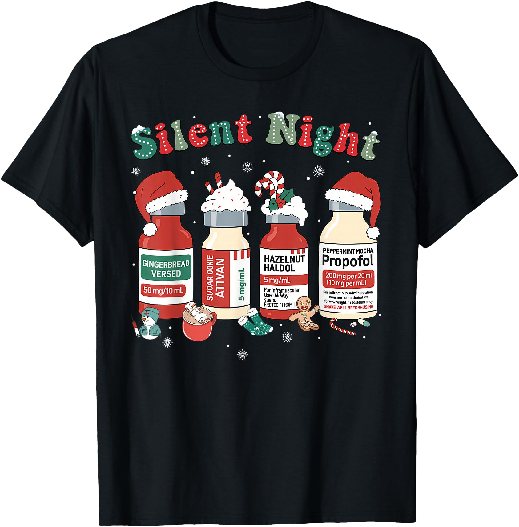 Authentic Santa Propofol Silent Night Hoodie - Unique Graphic for Adults - T-Shirt, Sweatshirt, Hoodie