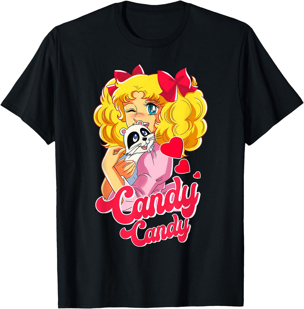 Handcrafted Candy Raccoon Cartoon T-Shirt - Aesthetic Graphic Men Women - T-Shirt, Sweatshirt, Hoodie
