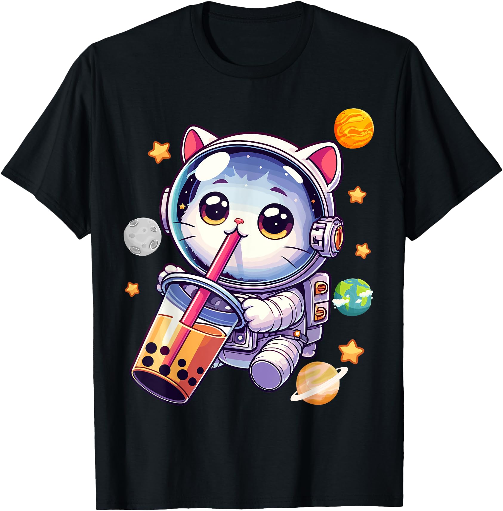 Authentic Space Cat Astronaut T-Shirt - Casual Everyday Wear Men Women - T-Shirt, Sweatshirt, Hoodie