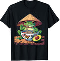 Kawaii Frog Eating Ramen Noodles Fun Anime Hoodie - Novelty Apparel Unisex - T-Shirt, Sweatshirt, Hoodie