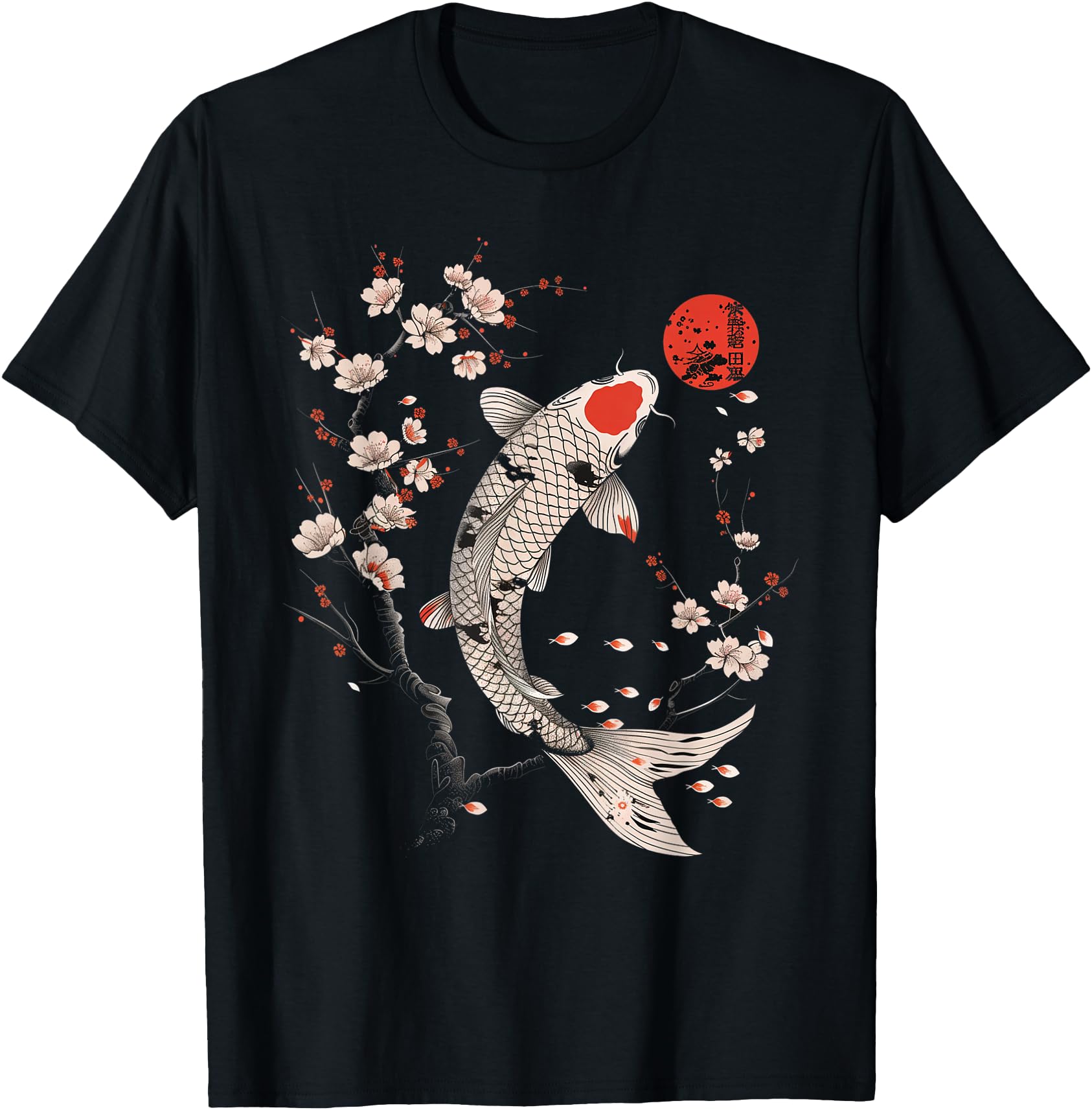 Exclusive Japanese Koi Fish Lotus T-Shirt - Unique Graphic Men Women - T-Shirt, Sweatshirt, Hoodie