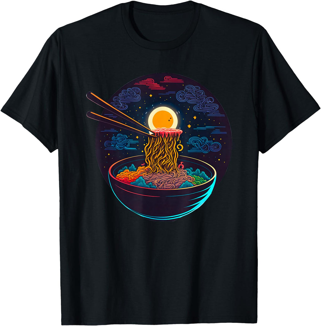 Handcrafted Japanese Moon Ramen Sweatshirt - Aesthetic Graphic Men Women - T-Shirt, Sweatshirt, Hoodie
