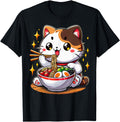 Authentic Cat Ramen Noodles Anime Kawaii Hoodie - Graphic Print Men Women - T-Shirt, Sweatshirt, Hoodie