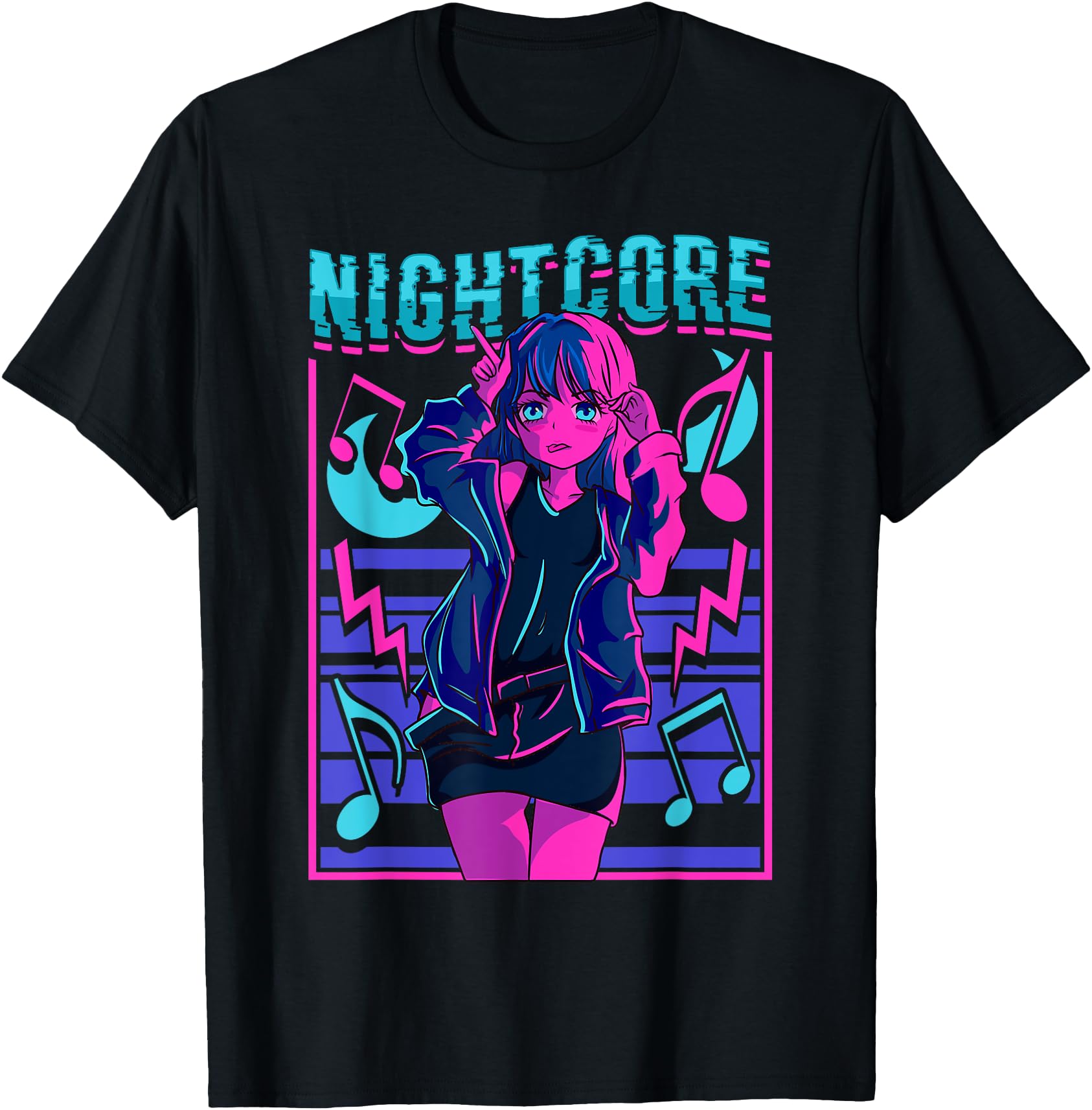 Nightcore Japanese Music Anime Sweatshirt - Trendy Graphic for Adults - T-Shirt, Sweatshirt, Hoodie