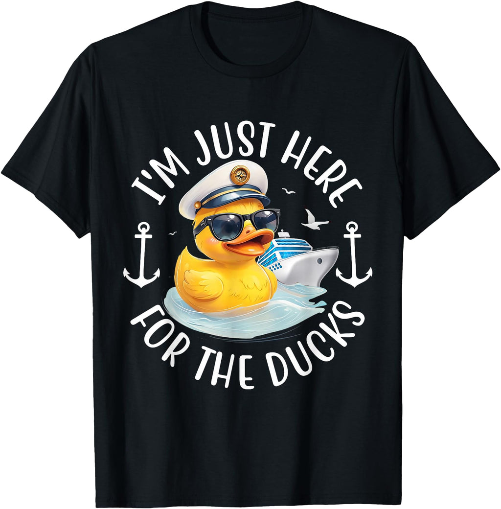 I M Just Here Duck Duck Cruise T-Shirt - Aesthetic Graphic for Adults - T-Shirt, Sweatshirt, Hoodie