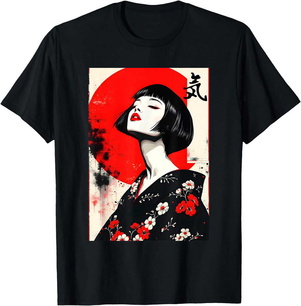 Authentic Japanese Geisha Ukiyo E Anime T-Shirt - Streetwear Style Unisex - T-Shirt, Sweatshirt, Hoodie