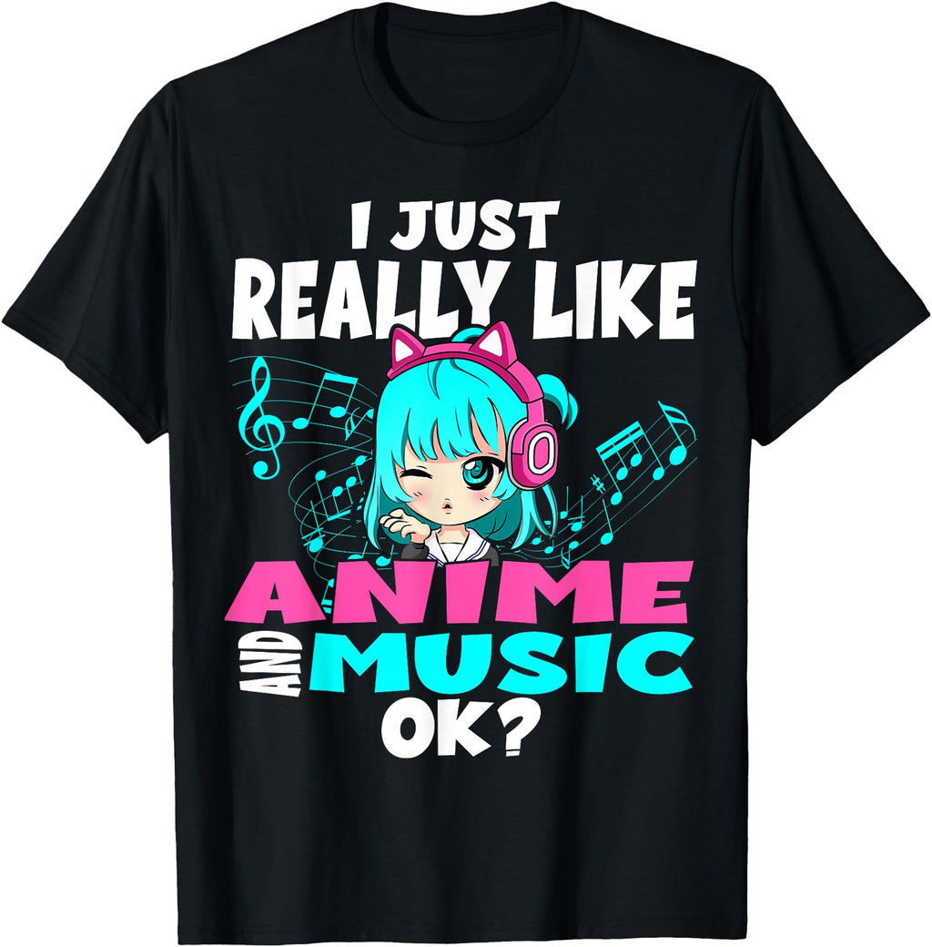 Handcrafted Music And Anime Sweatshirt - Minimalist Print for Adults - T-Shirt, Sweatshirt, Hoodie