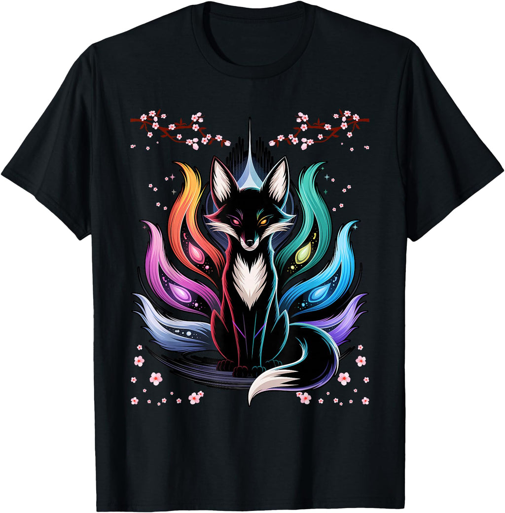 Exclusive Japanese Fox Kitsune Sweatshirt - Aesthetic Graphic for Adults - T-Shirt, Sweatshirt, Hoodie