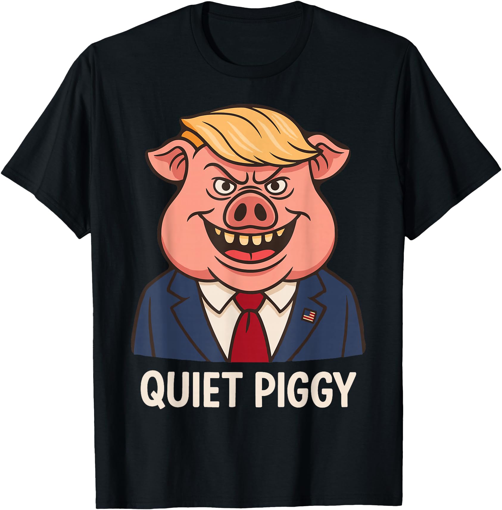 Exclusive Quiet Quiet Piggy T-Shirt - Fun Novelty Design for Adults - T-Shirt, Sweatshirt, Hoodie