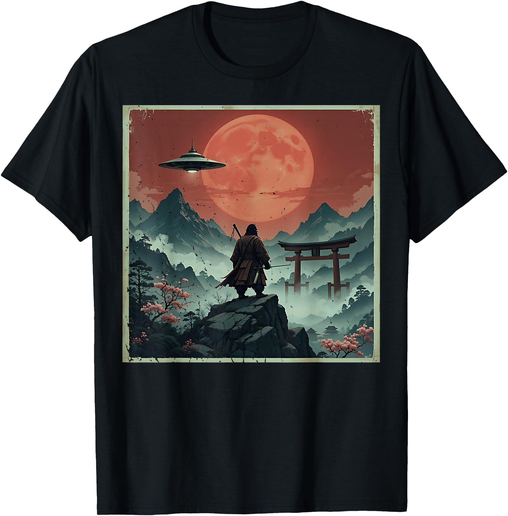 Authentic Samurai Bigfoot Japanese Ufo Hoodie - Novelty Apparel Unisex - T-Shirt, Sweatshirt, Hoodie