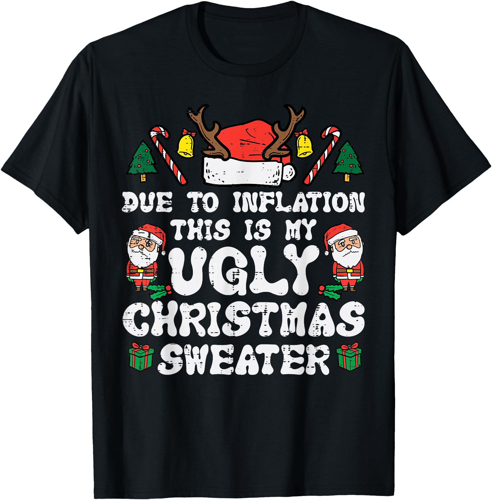Authentic Due To Inflation Ugly Hoodie - Unique Graphic for Adults - T-Shirt, Sweatshirt, Hoodie