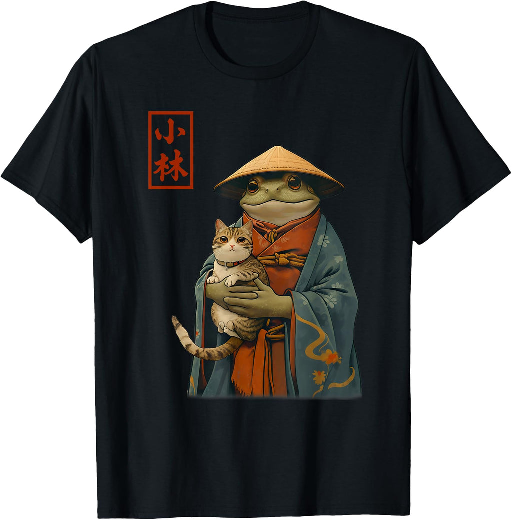 Japanese Woodblock Art Frog Is Holding Hoodie - Unique Graphic for Adults - T-Shirt, Sweatshirt, Hoodie