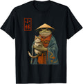 Japanese Woodblock Art Frog Is Holding Hoodie - Unique Graphic for Adults - T-Shirt, Sweatshirt, Hoodie