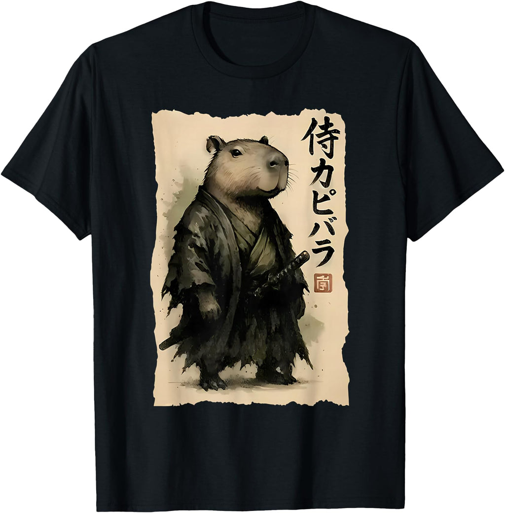 Exclusive Capybara Samurai Japanese T-Shirt - Fun Novelty Design Men Women - T-Shirt, Sweatshirt, Hoodie
