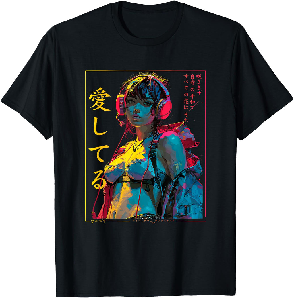 Authentic Cyberpunk Anime Artist T-Shirt - Novelty Apparel Unisex - T-Shirt, Sweatshirt, Hoodie