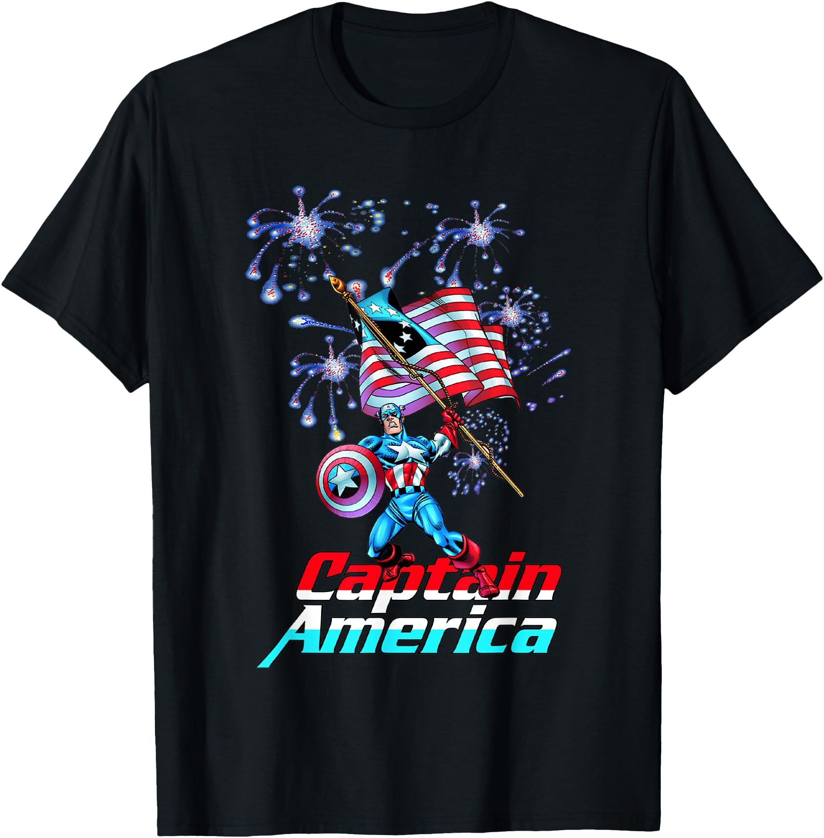 Marvel Comics Captain America 4Th T-Shirt - Custom Art Print Men Women - T-Shirt, Sweatshirt, Hoodie