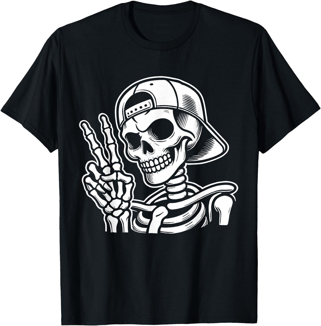 Exclusive Skeleton Hand Peace Sign T-Shirt - Streetwear Style Men Women - T-Shirt, Sweatshirt, Hoodie