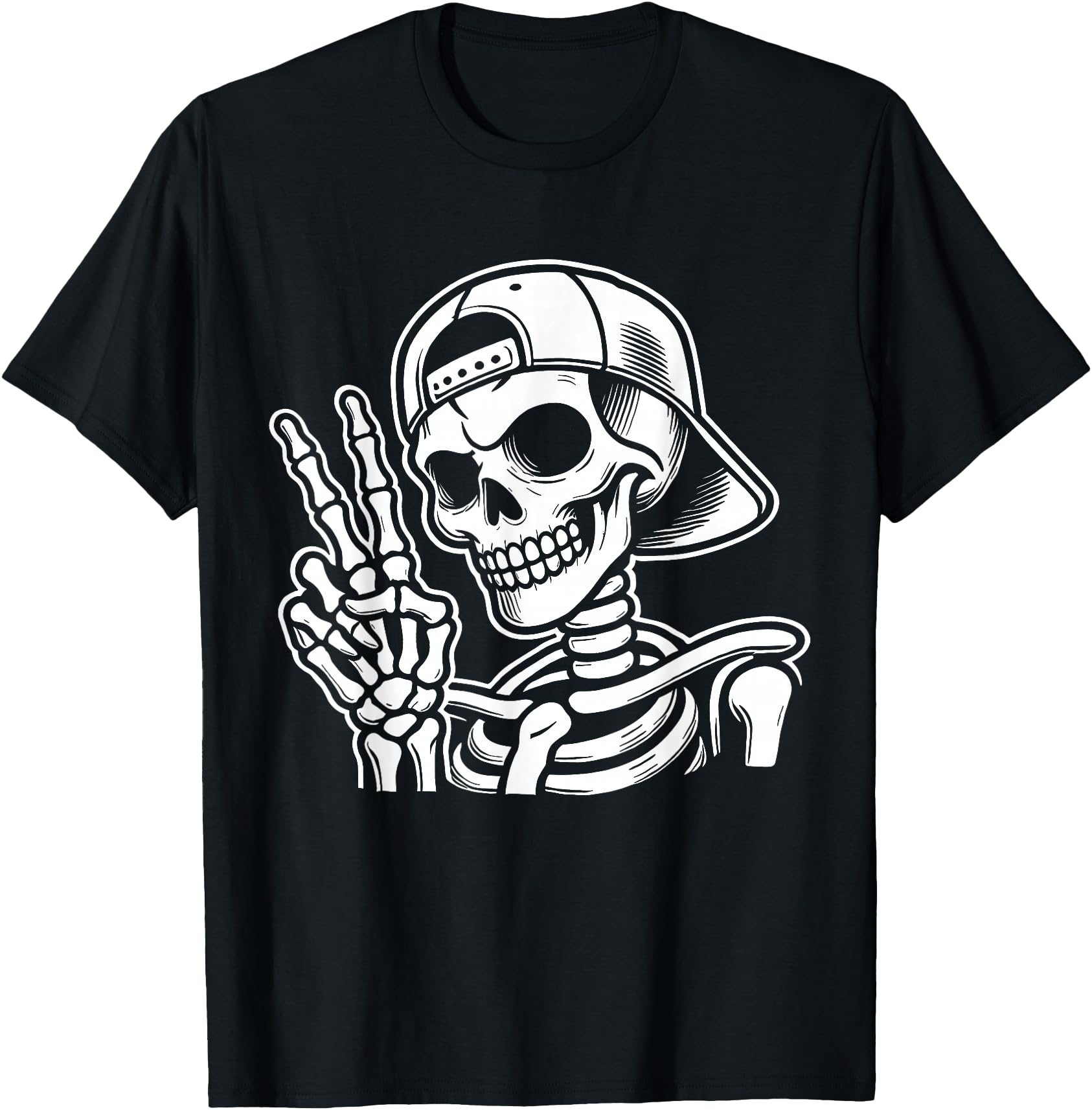 Exclusive Skeleton Hand Peace Sign T-Shirt - Streetwear Style Men Women - T-Shirt, Sweatshirt, Hoodie
