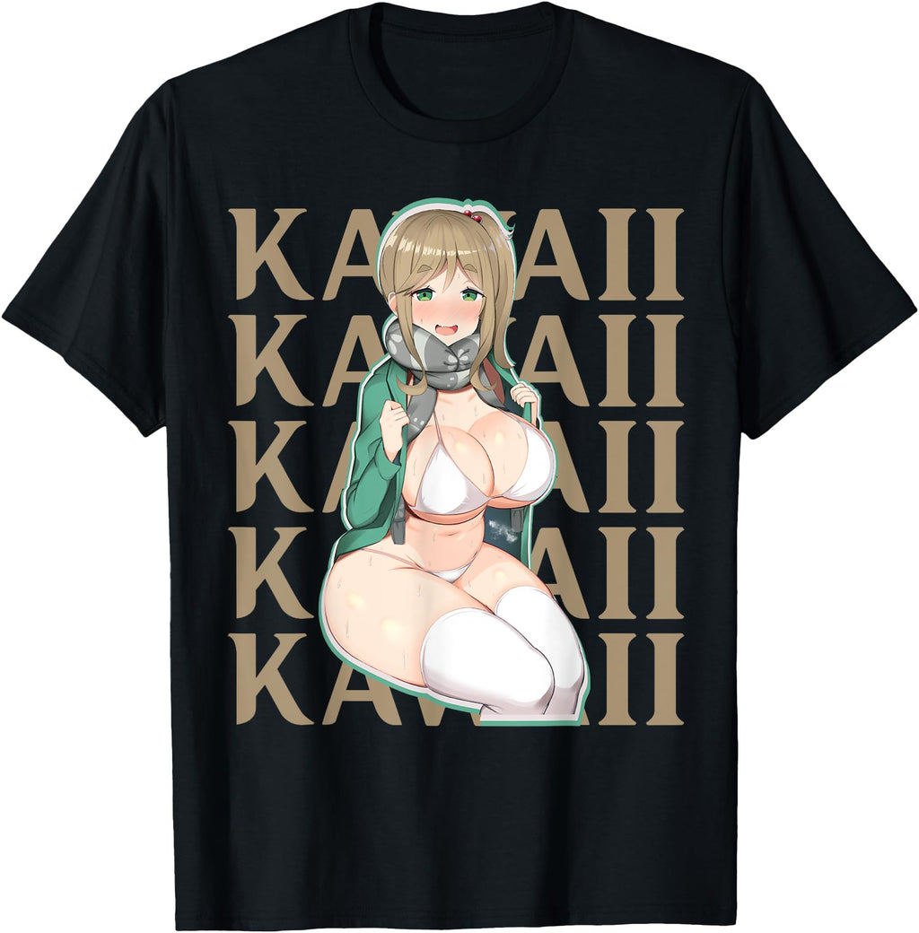 Handcrafted Anime Lewd Waifu Kawaii T-Shirt - Custom Art Print Men Women - T-Shirt, Sweatshirt, Hoodie