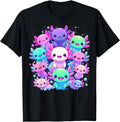 Handcrafted Axolotl Anime Kawaii Hoodie - Minimalist Print for Adults - T-Shirt, Sweatshirt, Hoodie
