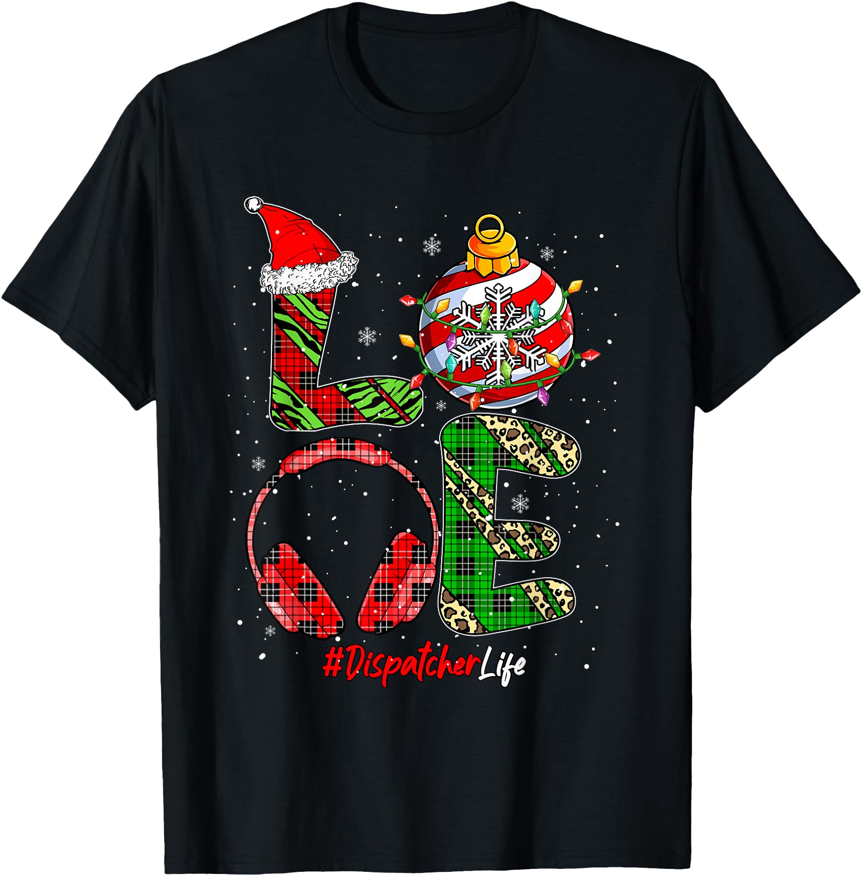 Love Dispatcher Job Leopard Colorful Hoodie - Aesthetic Graphic Men Women - T-Shirt, Sweatshirt, Hoodie