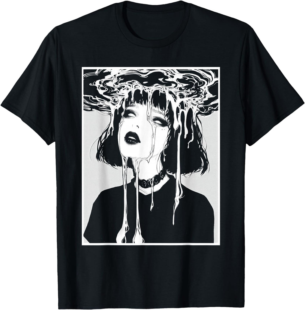 Ghoul Trippy Horror Creepy Goth Grunge Hoodie - Novelty Apparel for Adults - T-Shirt, Sweatshirt, Hoodie