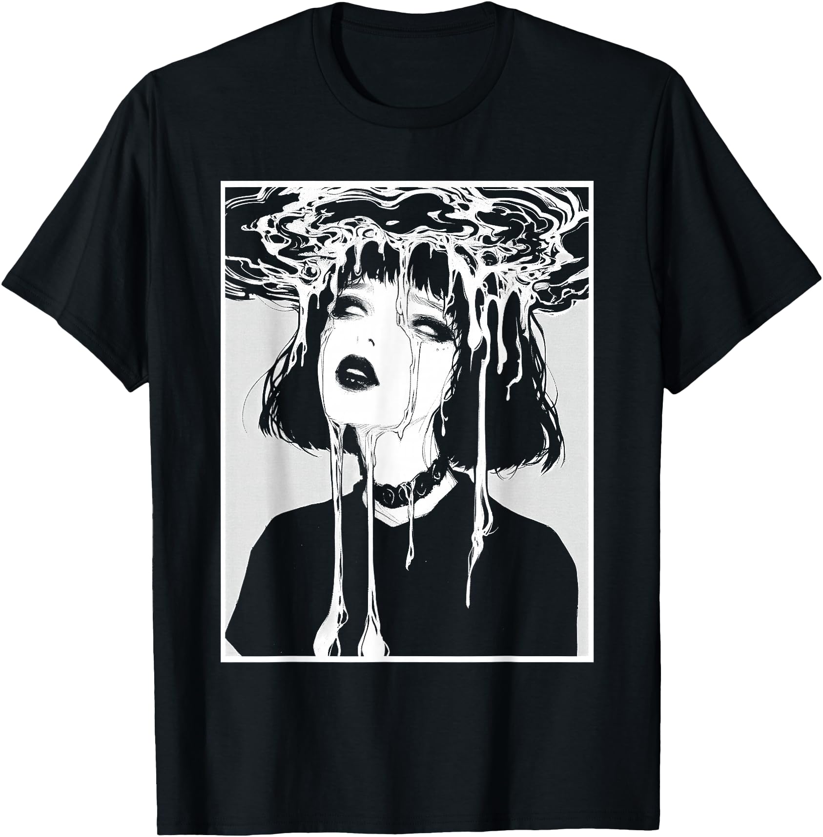 Ghoul Trippy Horror Creepy Goth Grunge Hoodie - Novelty Apparel for Adults - T-Shirt, Sweatshirt, Hoodie
